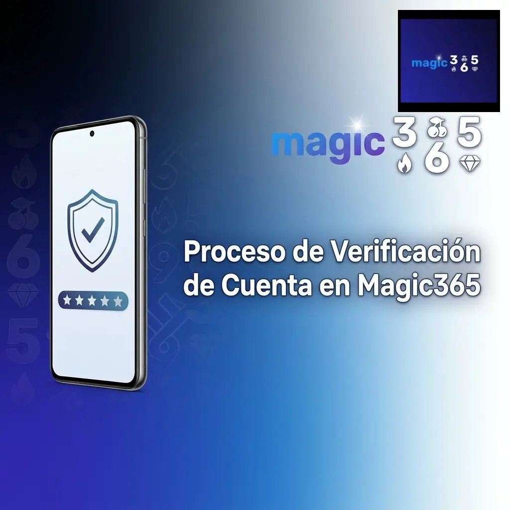 Proceso de verificación de cuenta en Magic365: identidad, domicilio y método de pago para habilitar retiros.