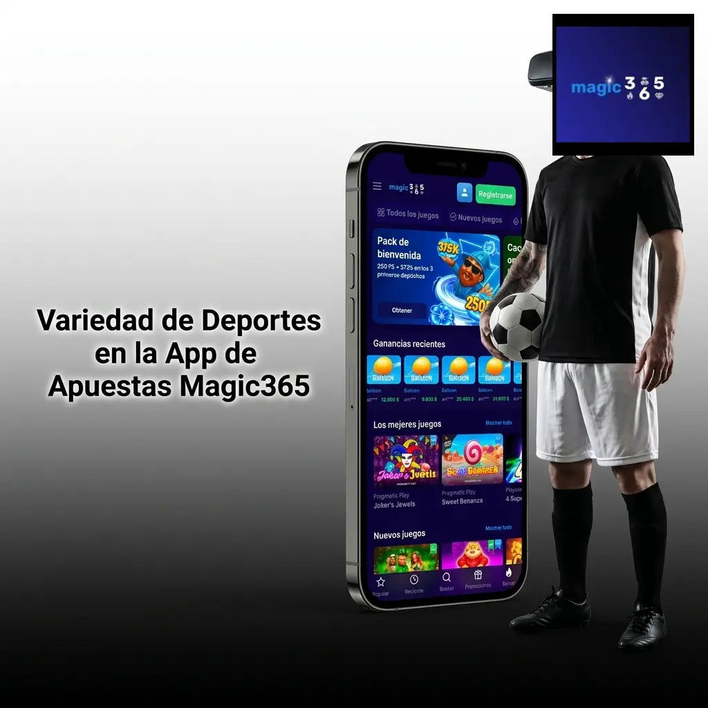 Variedad de deportes disponibles en Magic365: fútbol, tenis, eSports, F1 y más para apostar en vivo o en línea.