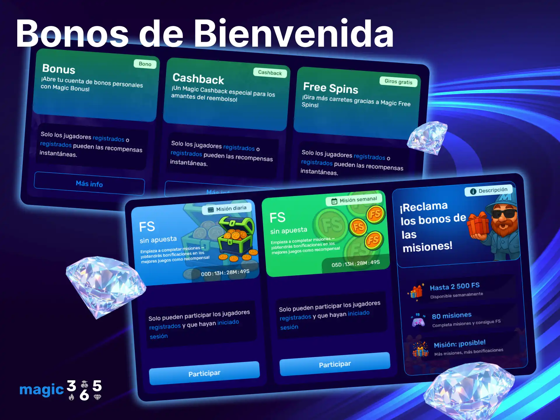 Reclama un bono de bienvenida especial en Magic365 para empezar a ganar.