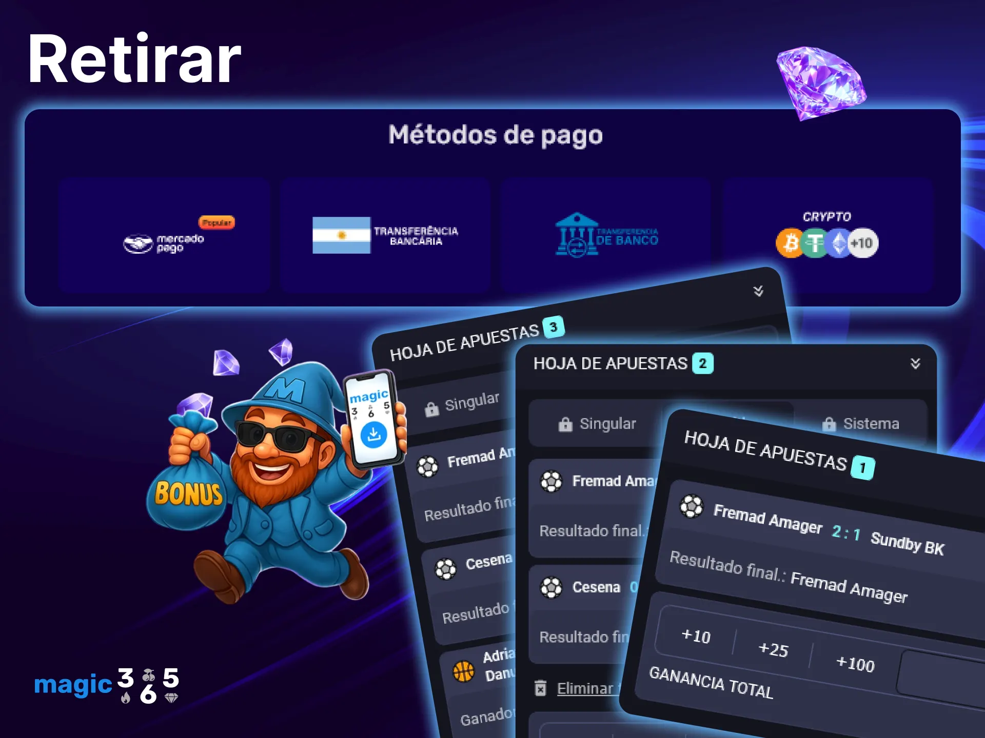 Retira tus ganancias de Magic365 sin complicaciones mediante métodos confiables.